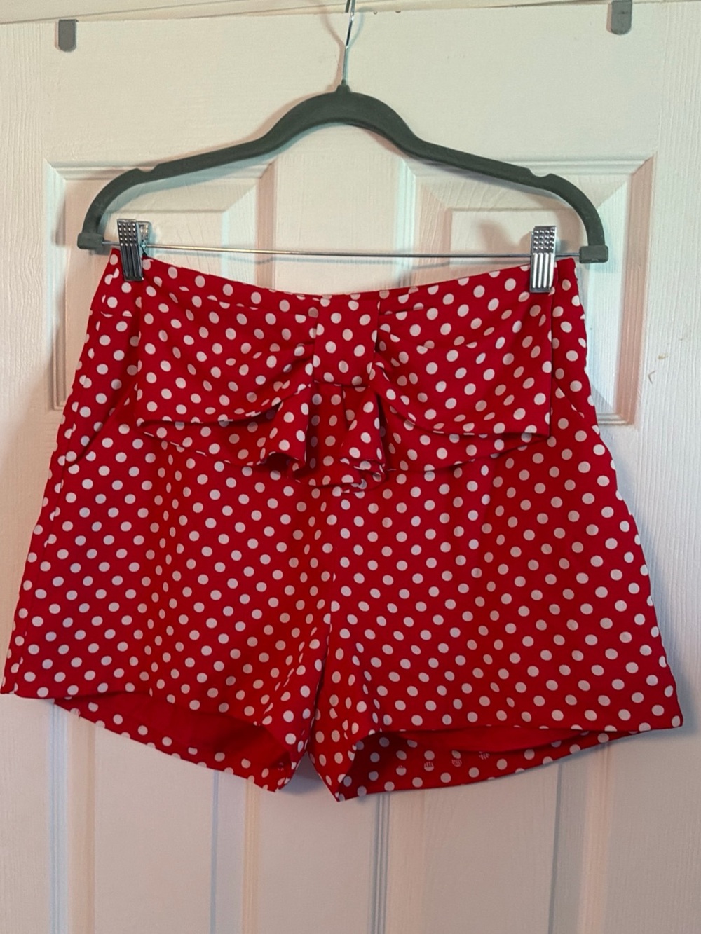 LC Lauren Conrad Red Polka Dot High-Waist Shorts